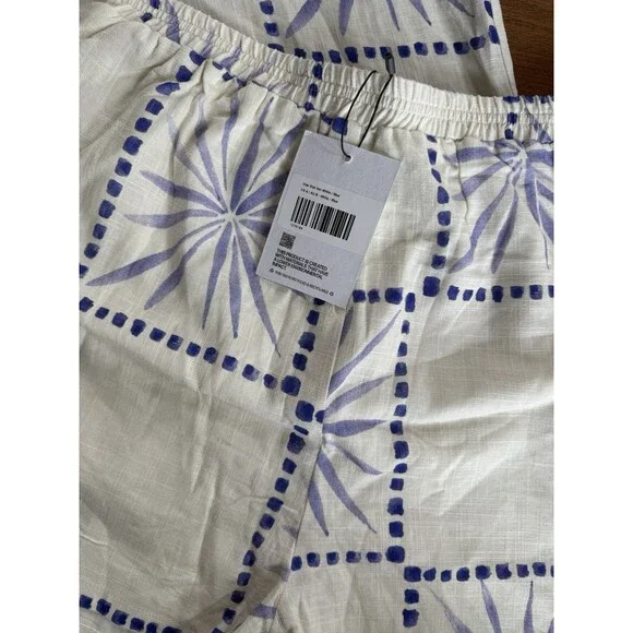 Princess Polly Star Set White Blue Size 4 Vacation Tropical - Picture 3 of 5